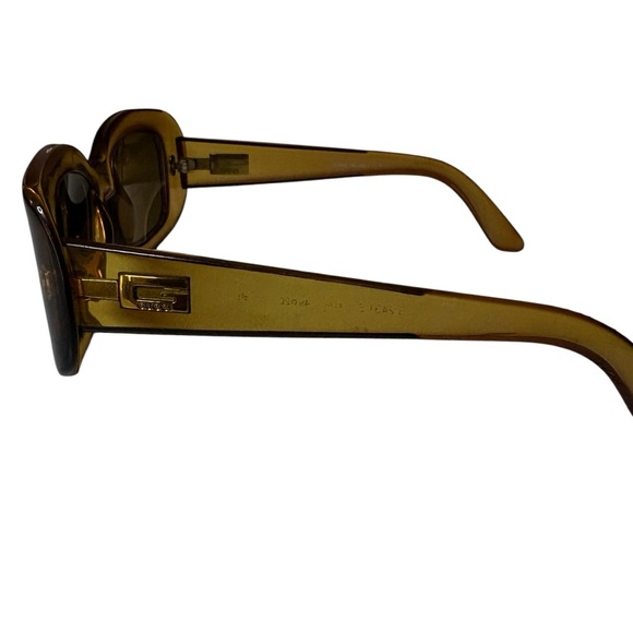 Vintage Gucci Tom Ford Era Sunglasses Amber Rectangle Y2K Italy GG2431/S - Picture 3 of 8